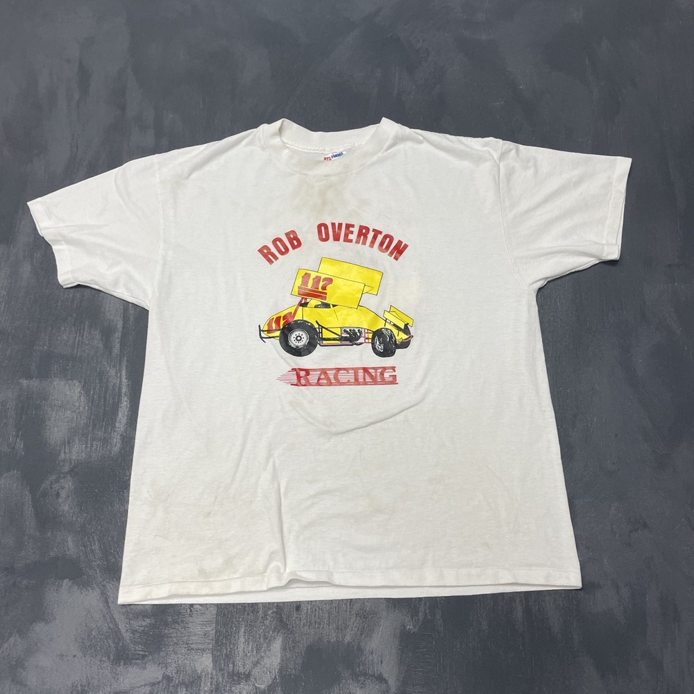 Vintage Flying dutchman racing shirt mens Large white 1980s single stitch USA